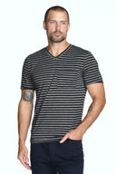 Men's Princeton Wide Pocket V-Neck Stripe Tee - view 7