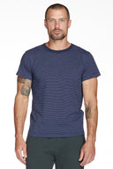 Men's Relaxed Contrast Crew Neck Stripe Tee - view 5