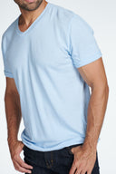Men's Cotton Linen V-Neck Tee - view 16