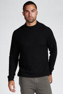 Men's Soft Knit Melange Wide Neck Pullover Sweater - view 24