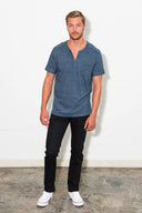 Men's Jersey Raw Neck Curved Pocket Tee - view 2