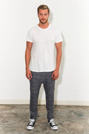 Men's Linen Blend Curved Bottom Crew Neck Tee - view 4