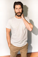 Men's Jersey Crew Neck Curved Pocket Tee - view 3