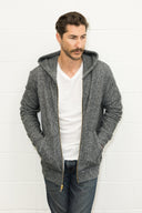 Men's Soft Knit Melange Zip Front Hoodie - view 7
