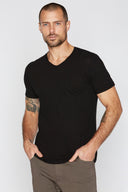 Men's Cotton Linen V-Neck Tee - view 6