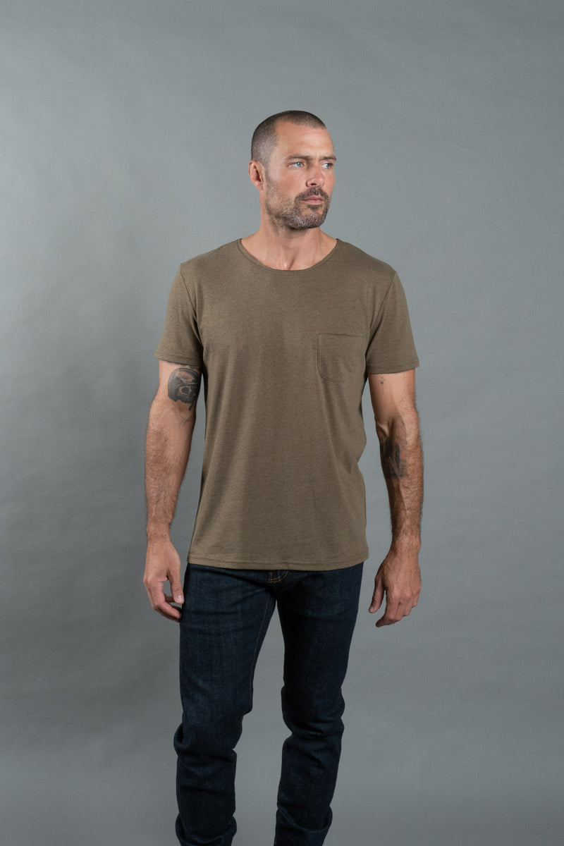 Men's Jersey Crew Neck Pocket Sailor Tee