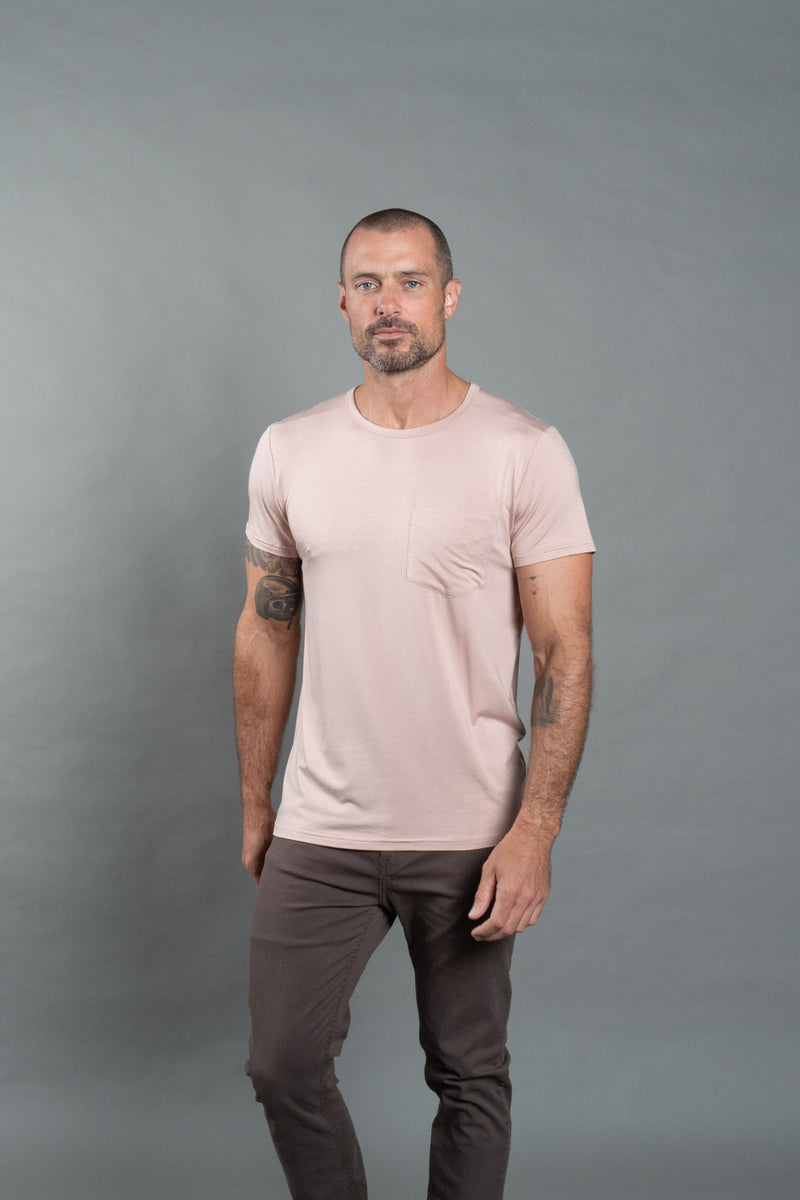 Men's Madison Modal V-Pocket Crew with Shoulder Seam