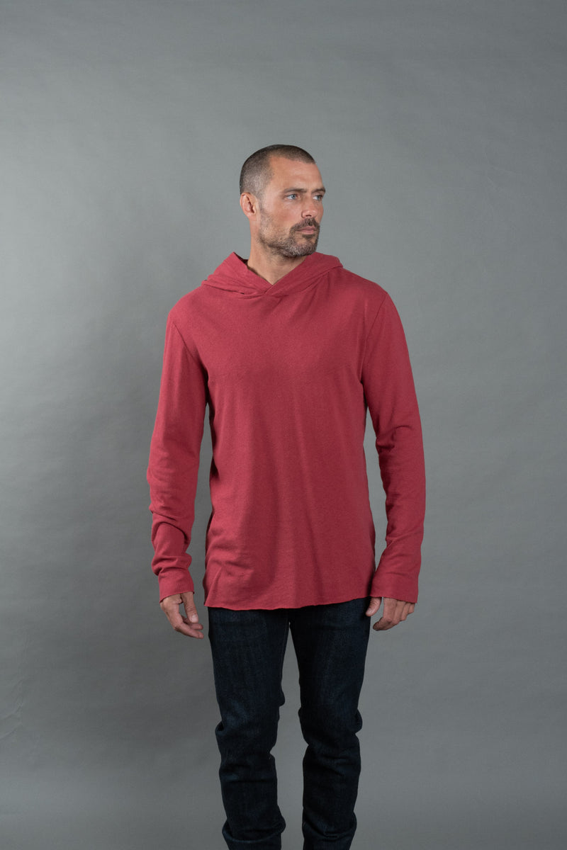 Men's Linen Blend Long Sleeve Hoodie