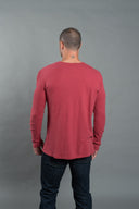 Men's Linen Blend Crew Neck Long Sleeve — Mika Jaymes (view 13)