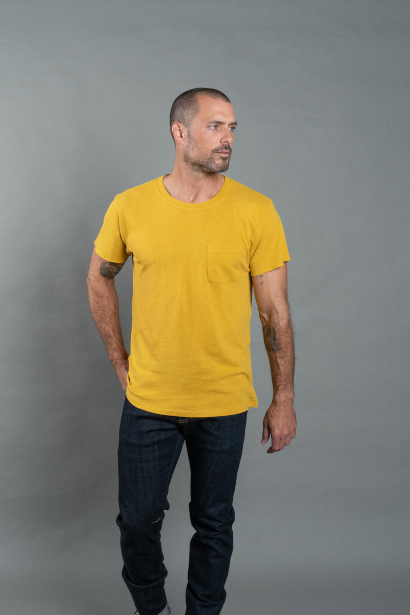 Men's Linen Blend Pocket Tee