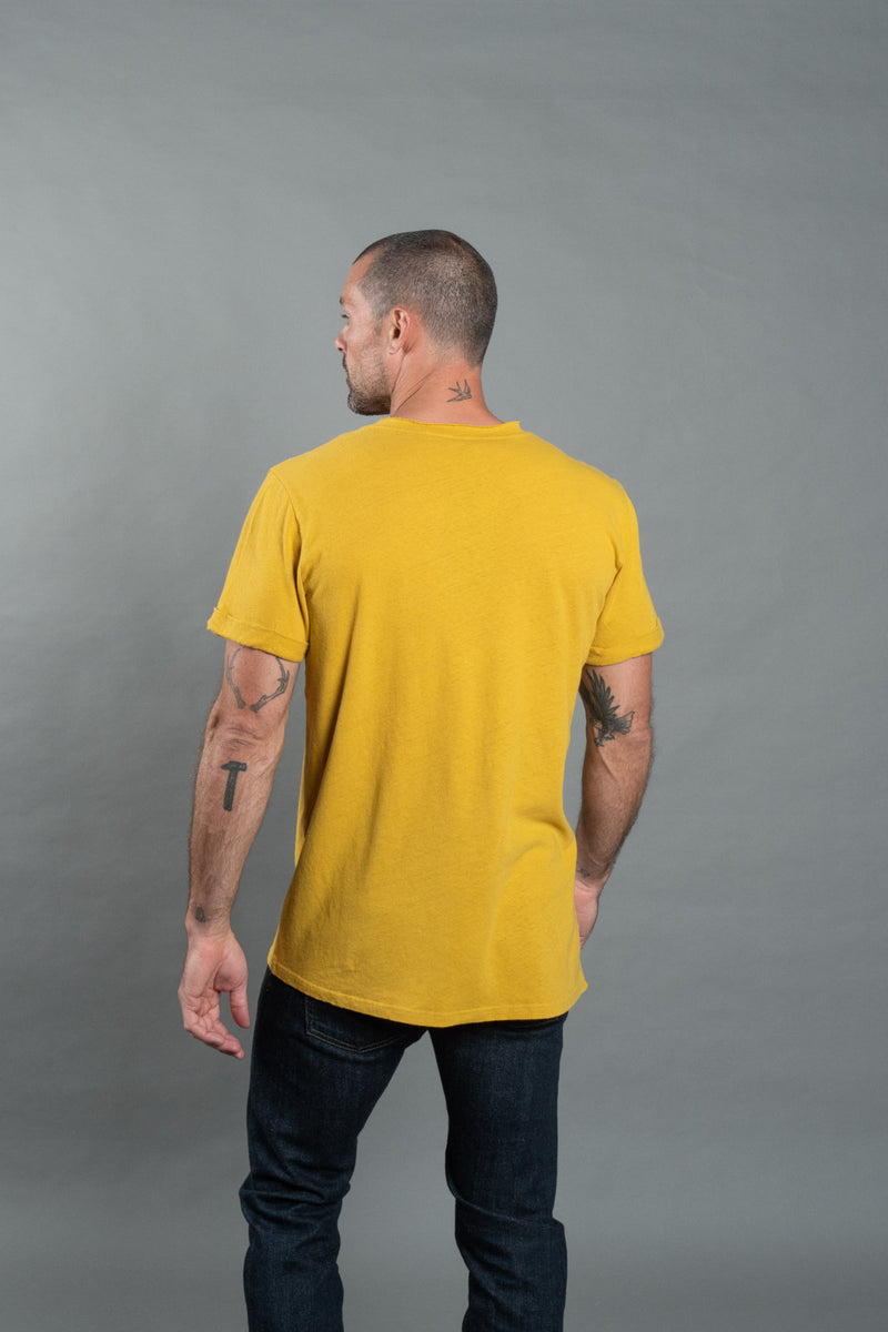 Men's Cotton Linen V-Neck Tee