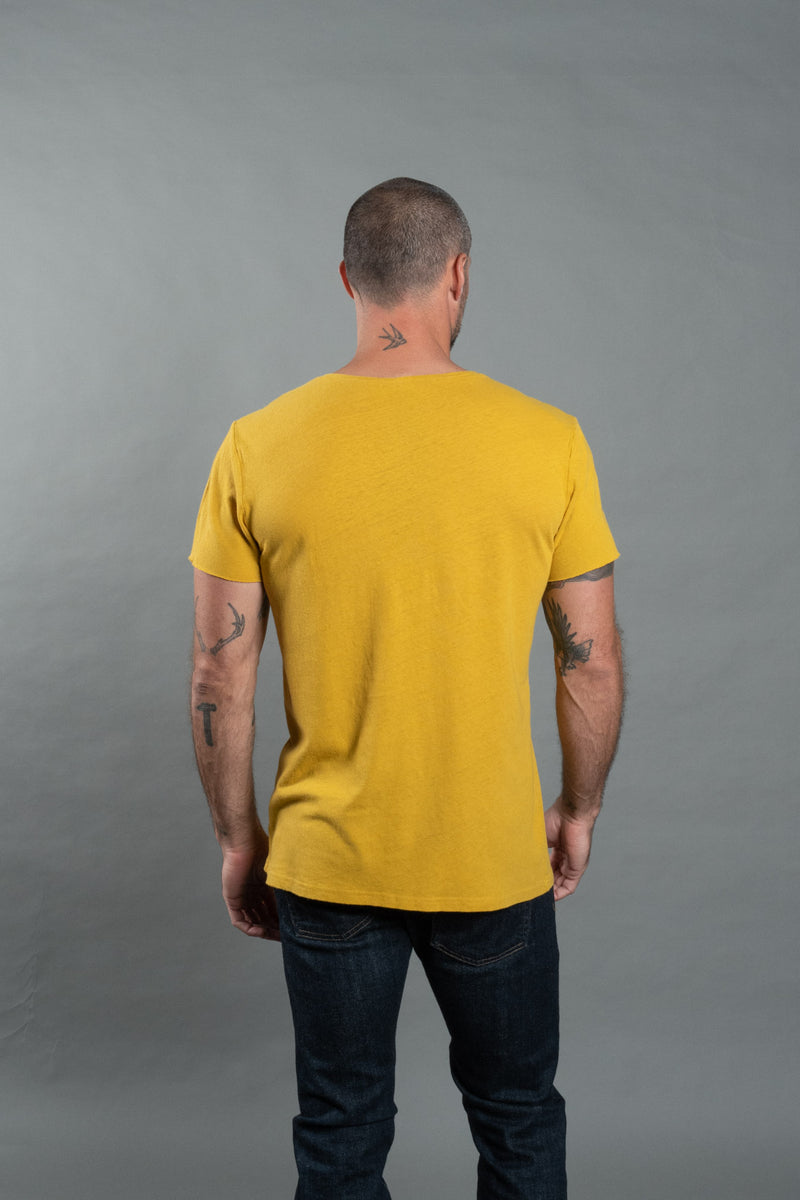 Men's Linen Blend Crew Neck Tee