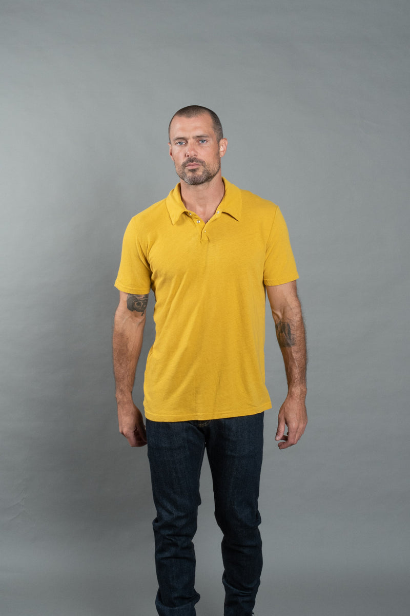 Men's Cotton Linen Polo Shirt