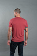 Men's Tri-Blend Stitch Sleeve V-Neck Tee — Mika Jaymes (view 9)