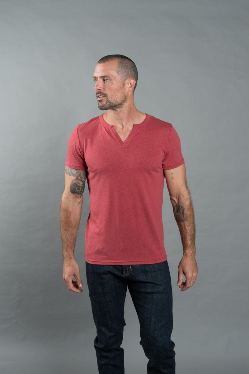 Men's Tri-Blend Cross V-Neck Tee