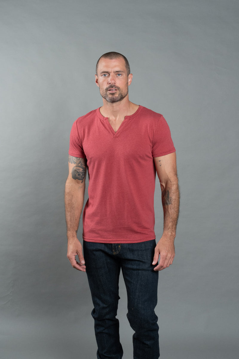 Men's Tri-Blend Cross V-Neck Tee