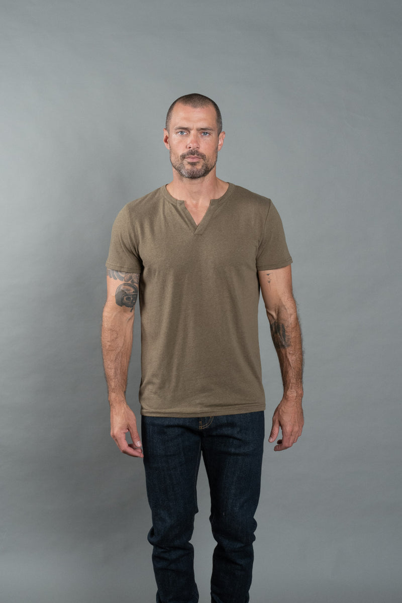 Men's Tri-Blend Cross V-Neck Tee