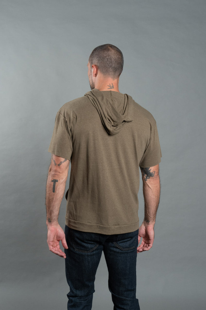 Men's Jersey Tee Kangaroo Pocket Hoodie