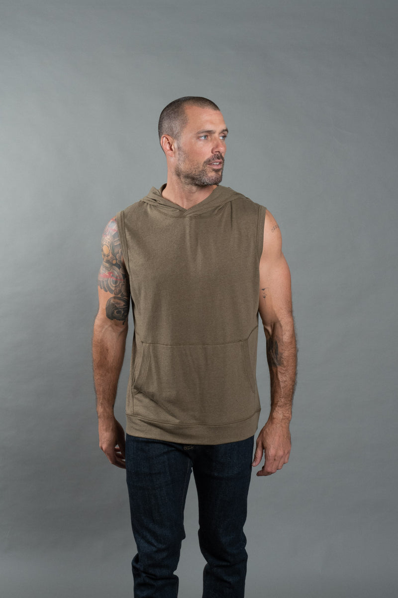 Men's Sleeveless Tri-Blend Hoodie