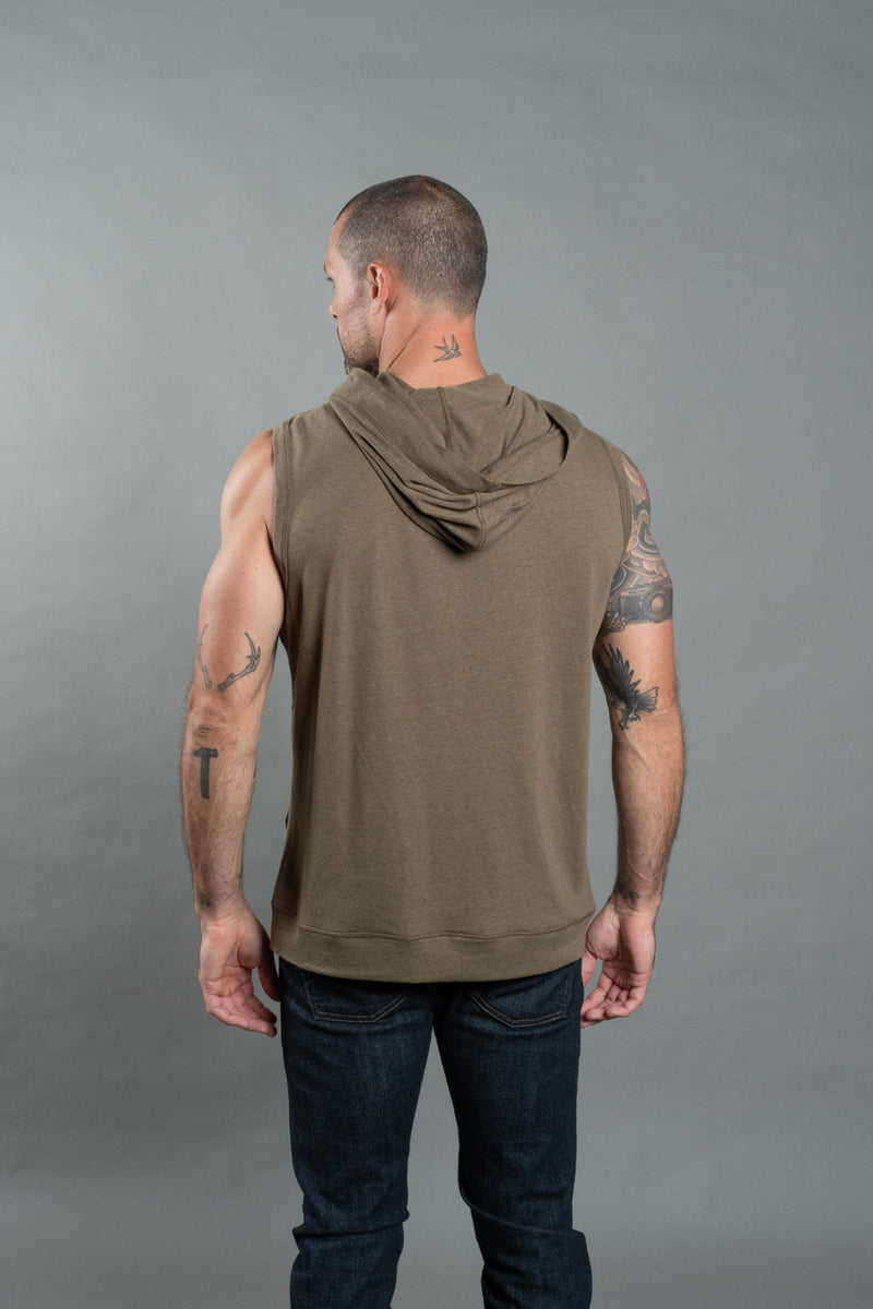 Men's Sleeveless Tri-Blend Hoodie