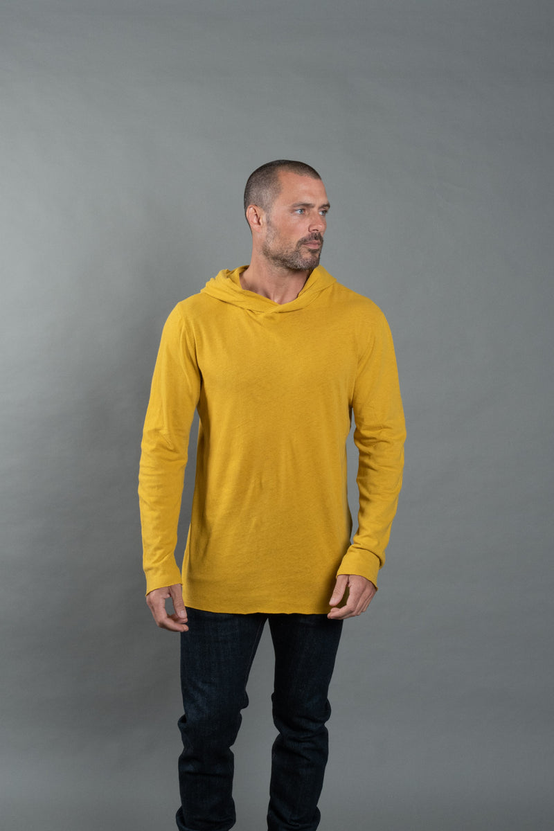 Men's Linen Blend Long Sleeve Hoodie