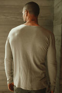 Men's Linen Blend Crew Neck Long Sleeve - view 4