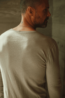 Men's Linen Blend Crew Neck Long Sleeve - view 5