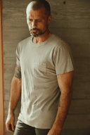 Men's Linen Blend Pocket Tee — Mika Jaymes (view 3)