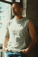 Men's Sleeveless Tri-Blend Hoodie