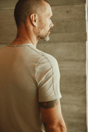 Men's Tri-Blend Patch Sleeve Tee — Mika Jaymes (view 15)