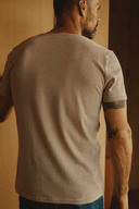 Men's Cotton Crew Neck Stripe Tee - view 5