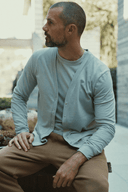 Men's Tri-Blend Cardigan Sweater — Mika Jaymes (view 15)