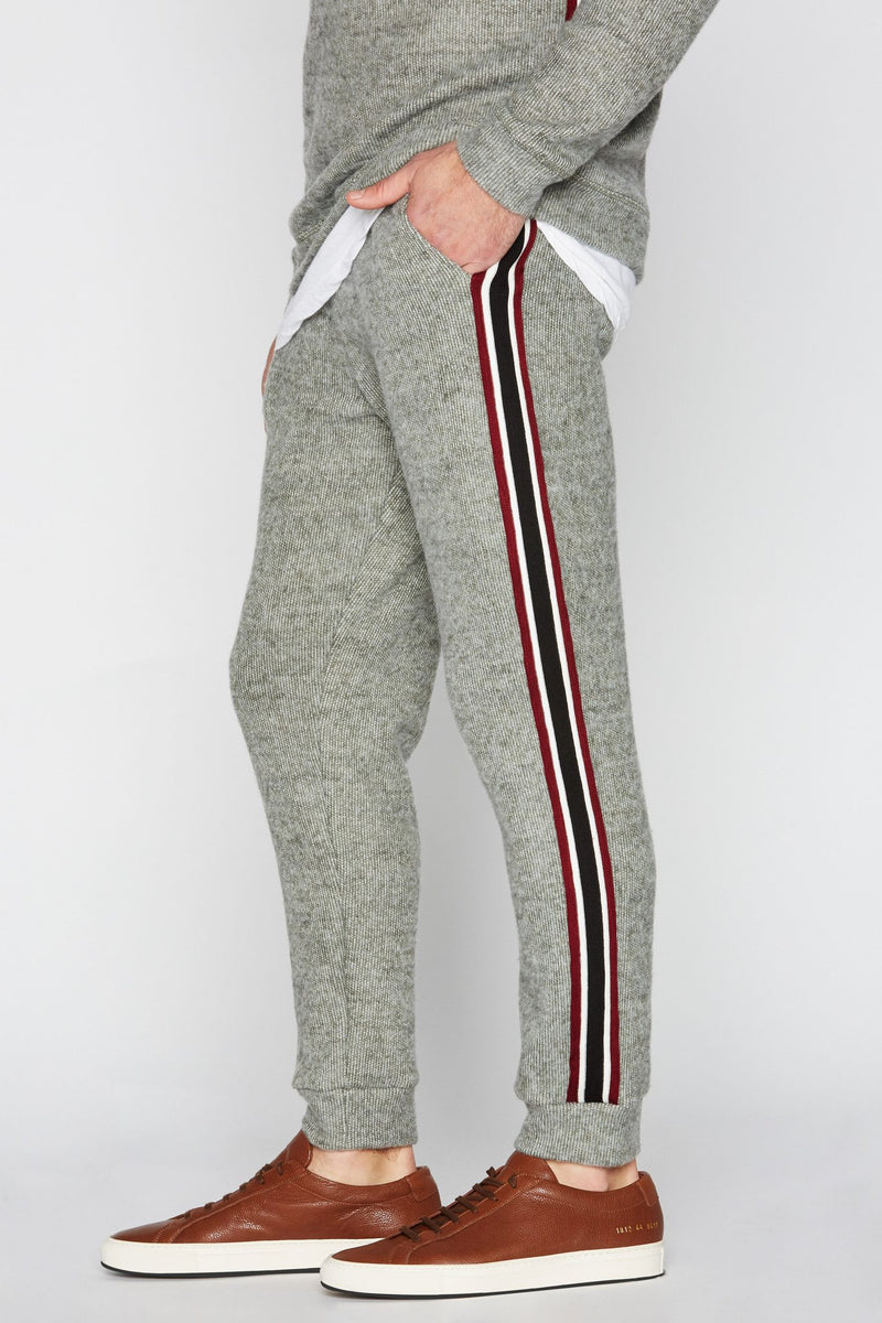 Men's Soft Knit Melange Stripe Side Pant — Army