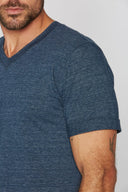 Men's Tri-Blend Stitch Sleeve V-Neck Tee - view 4