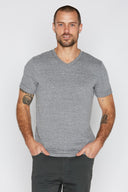 Men's Tri-Blend Stitch Sleeve V-Neck Tee - view 14
