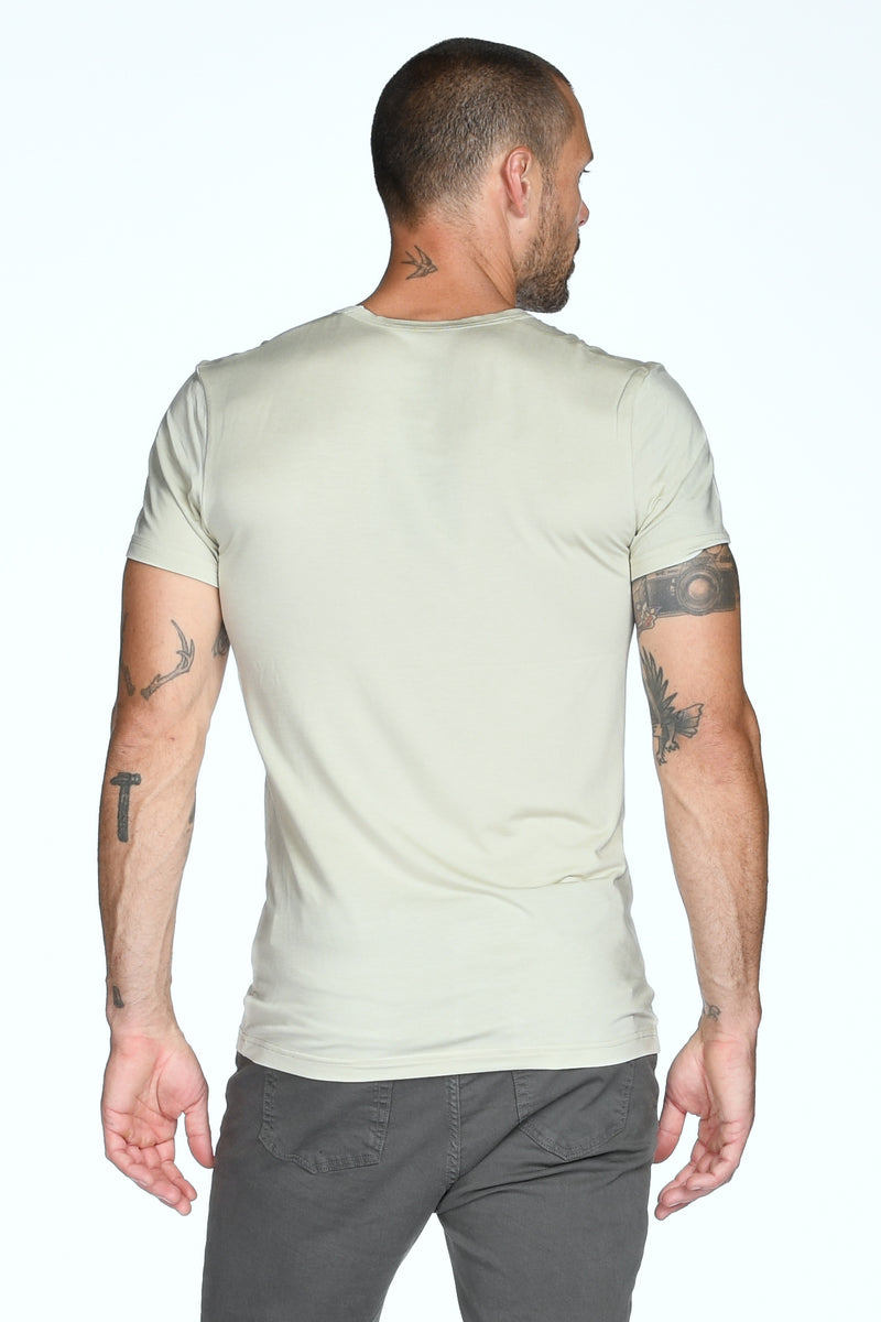 Men's Madison Modal V-Pocket Crew with Shoulder Seam