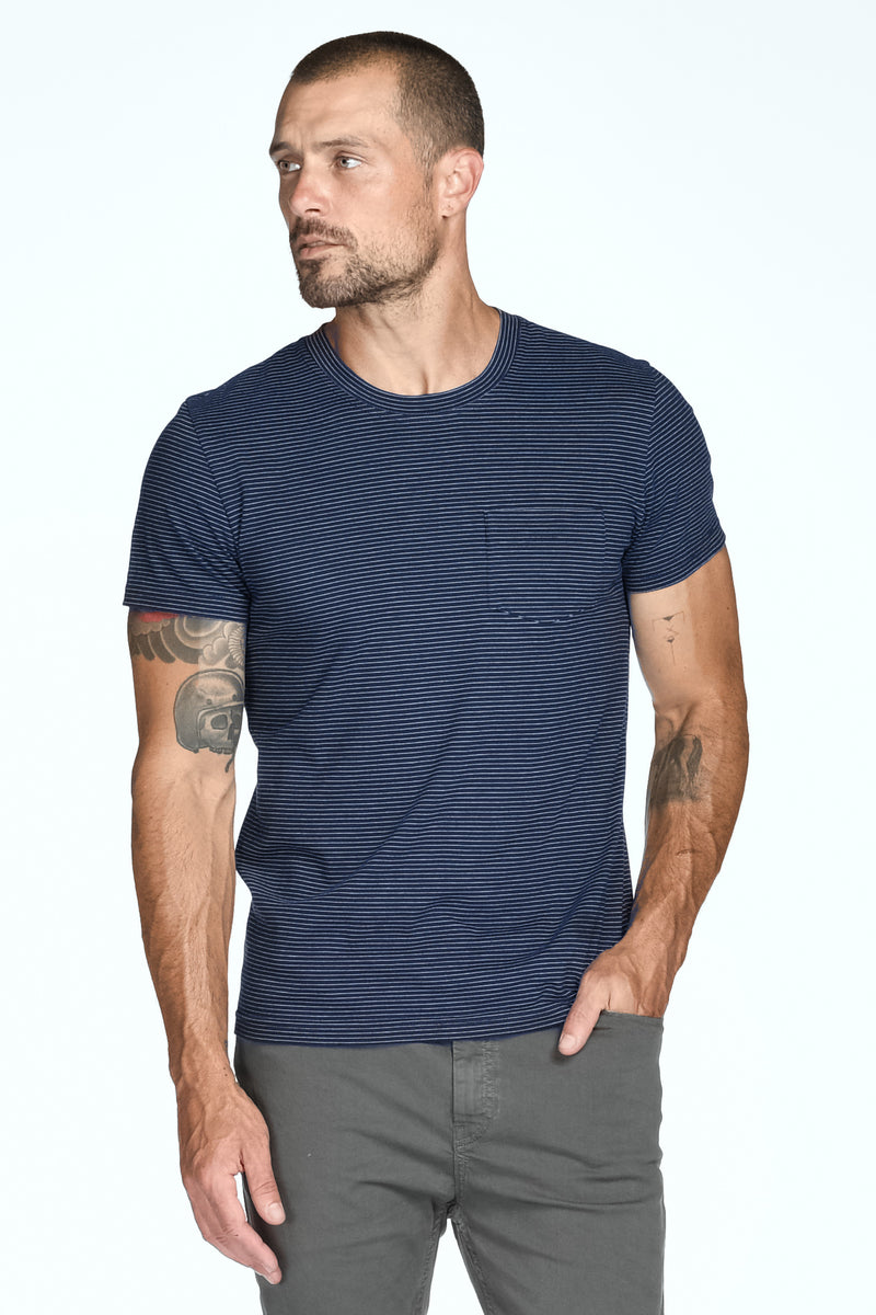 Men's V-Pocket Stripe Tee