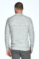 Men's Soft Knit Melange Wide Neck Pullover Sweater - view 16