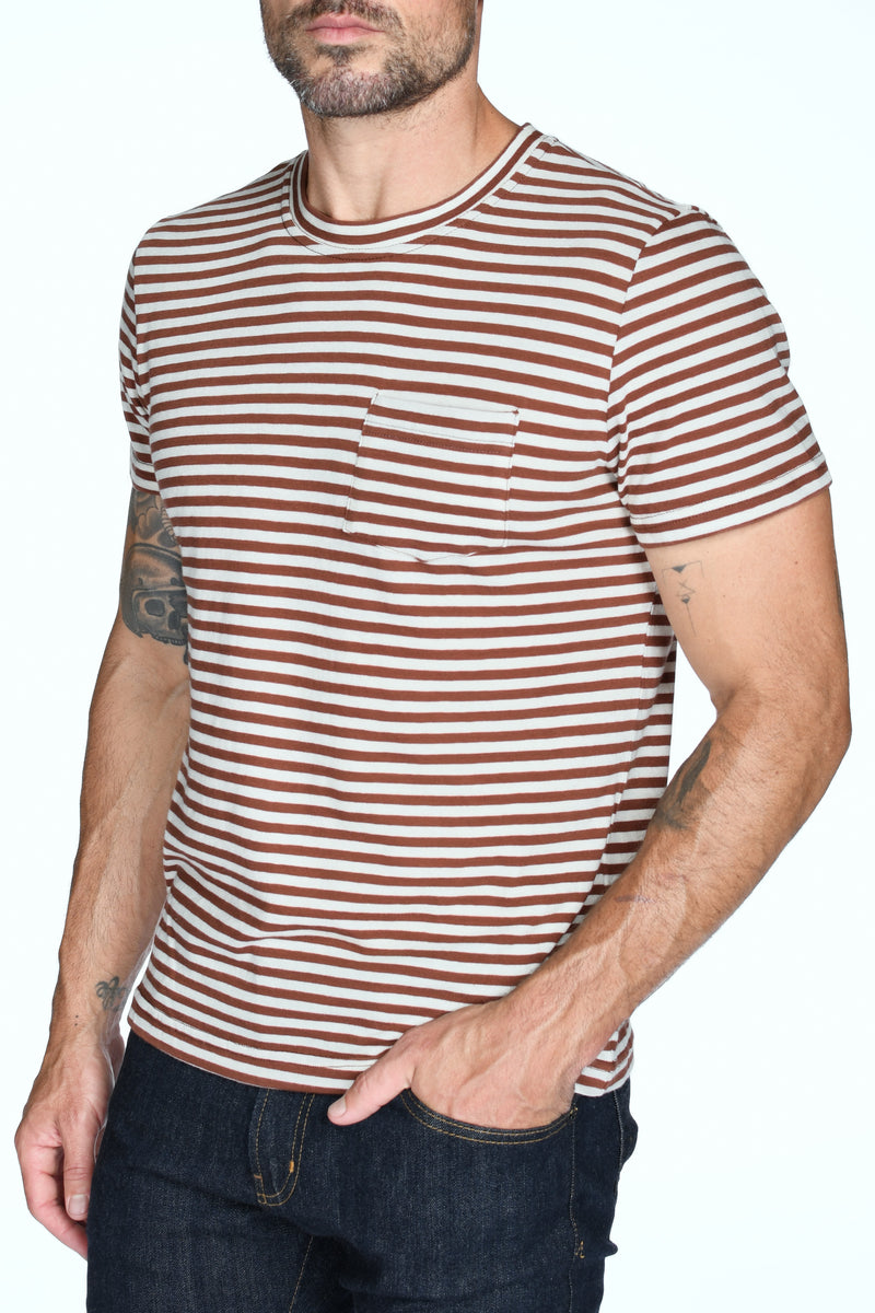 Men's V-Pocket Stripe Tee