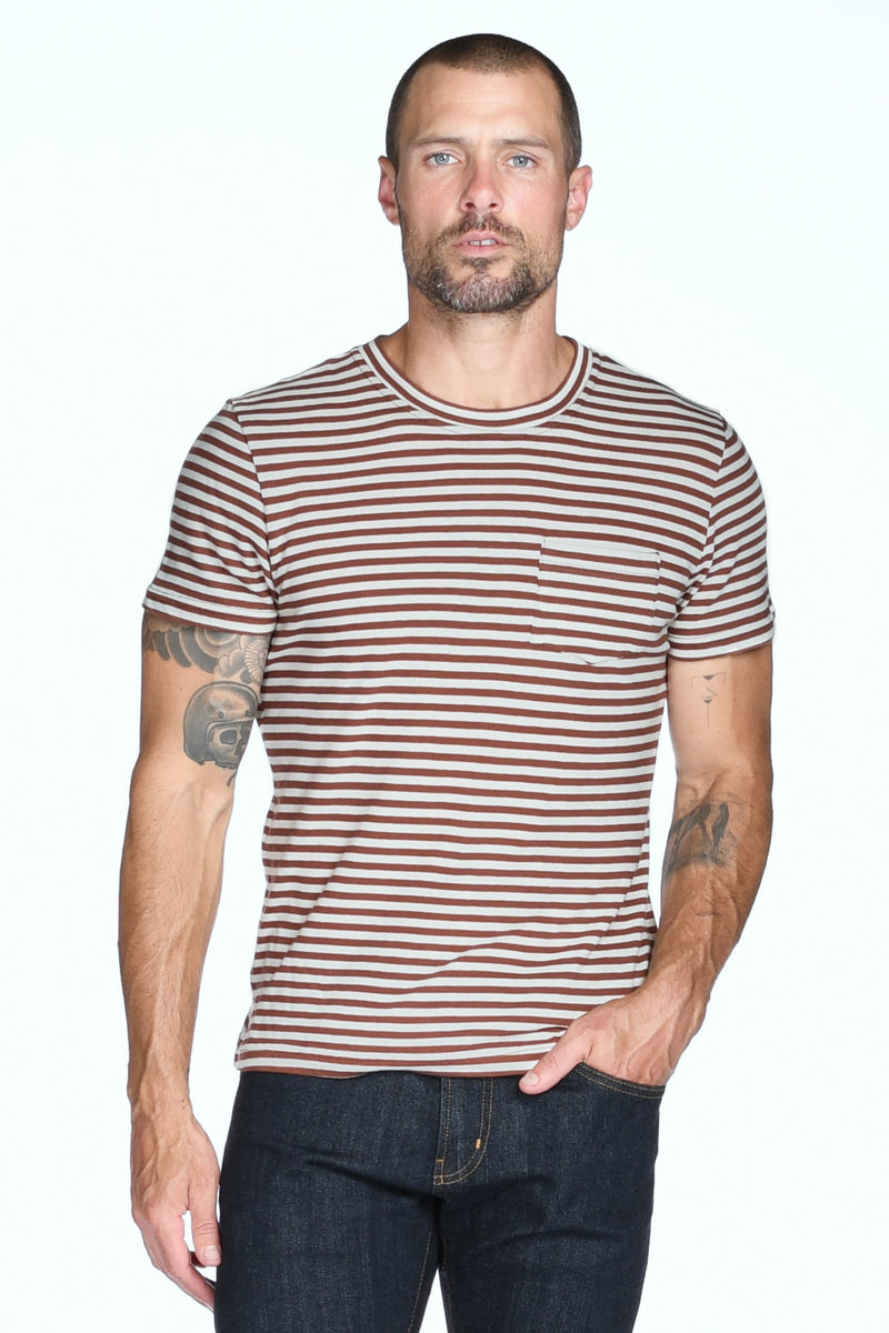 Men's V-Pocket Stripe Tee