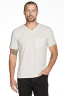 Men's Princeton Wide Pocket V-Neck Stripe Tee - view 22