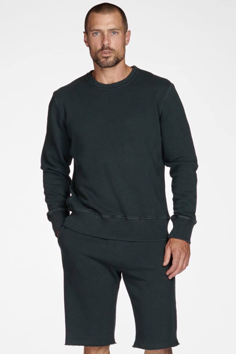 Men's Briggs Velour Back French Terry Crew Neck Sweatshirt