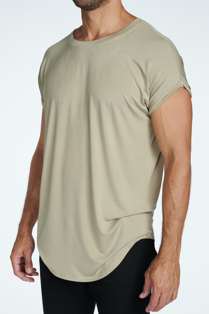 Men's Modal Curved Bottom Crew Tee