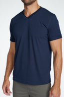 Men's Tri-Blend Stitch Sleeve V-Neck Tee - view 24