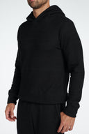 Men's Soft Knit Melange Pullover Hoodie — Mika Jaymes (view 3)