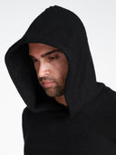 Men's Soft Knit Melange Pullover Hoodie — Mika Jaymes (view 4)
