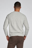 Men's Pullover Sweater - Light Grey Speck Stripe - view 4