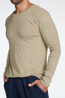Men's Linen Blend Crew Neck Long Sleeve - view 27