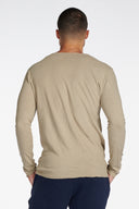 Men's Linen Blend Crew Neck Long Sleeve — Mika Jaymes