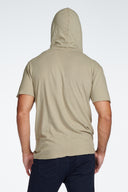 Men's Linen Blend Short Sleeve Hoodie - view 11